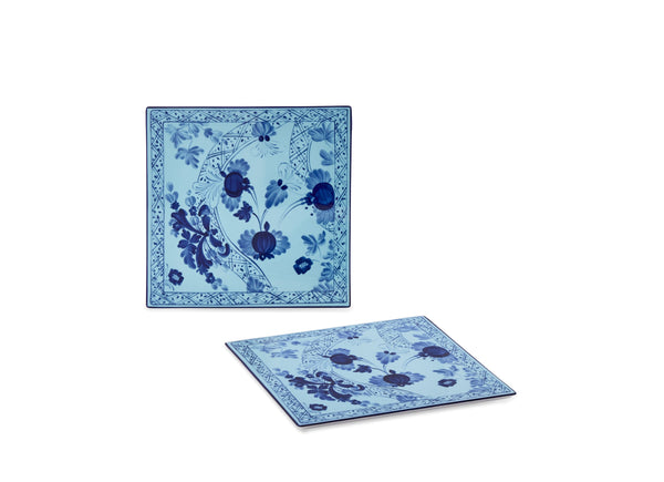 Set 2 lastre quadrate 30x30 cm Oriente italiano Ginori
