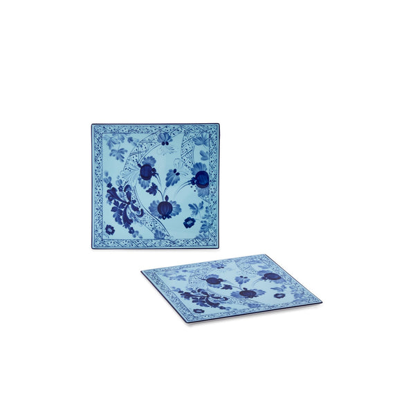 Set 2 lastre quadrate 30x30 cm Oriente italiano Ginori
