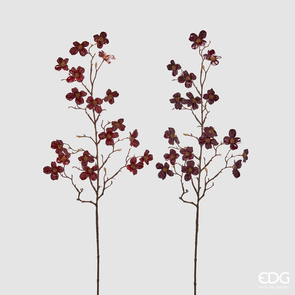 Cornus Glossy ramo H85 – 2 ass. Red Mix, fiore artificiale decorativo