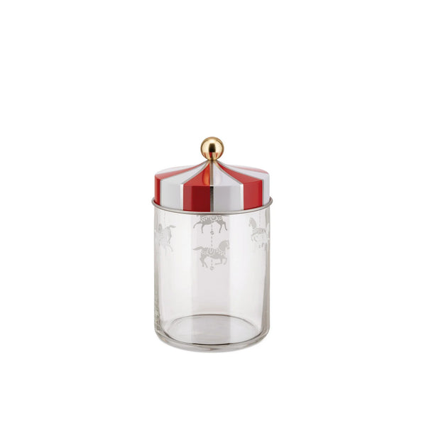 Alessi Barattolo Ermetico Circus 100 cl in Vetro e Latta – Design di Marcel Wanders