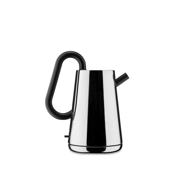 Bollitore Elettrico in Acciaio Inossidabile 18/10 con Manico, Coperchio e Becco in Resina Termoplastica Nera