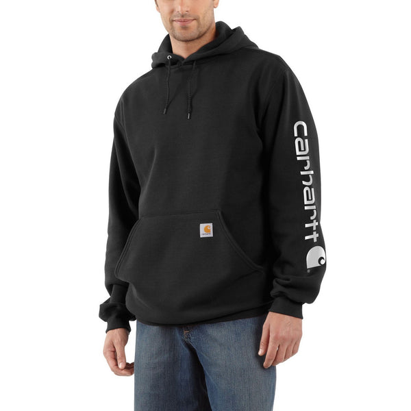 Felpa con Cappuccio e Logo sulle Maniche da Uomo Carhartt - Peso Medio