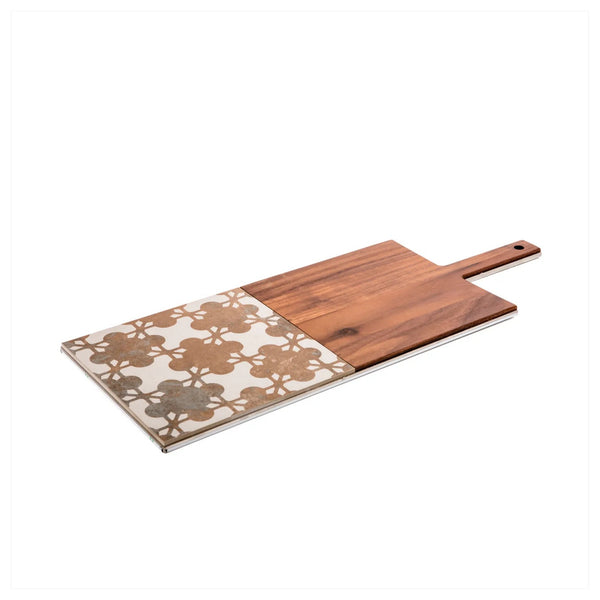 Tagliere/Centrotavola in legno e ceramica Knindustrie