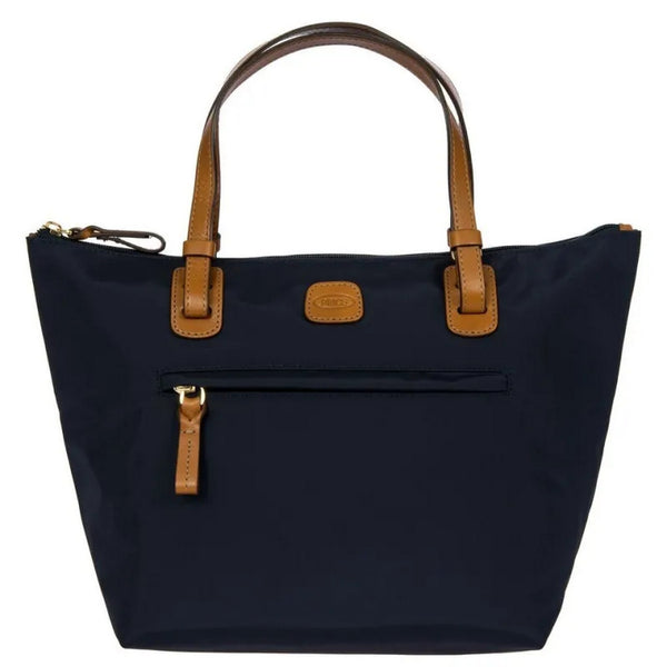 Borsa Shopper Piccola 3 in 1 X-Bag in Nylon Satinato con Dettagli in Pelle