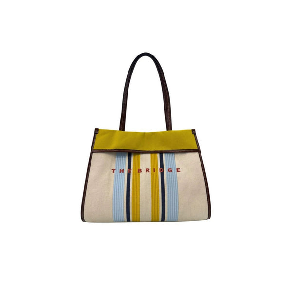 Shopper The Bridge realizzata in canvas ricamato